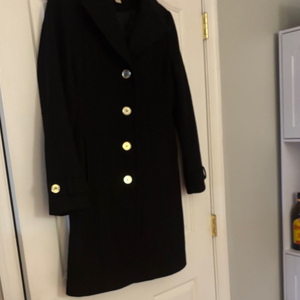 Michael Kors Black Trench Coat - Picture 7 of 14